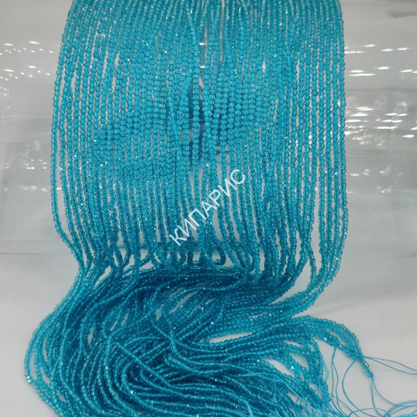 Бусины стекло с огранкой, шпинель имитация, цвет 71, 2 мм, 10 нитий в уп.